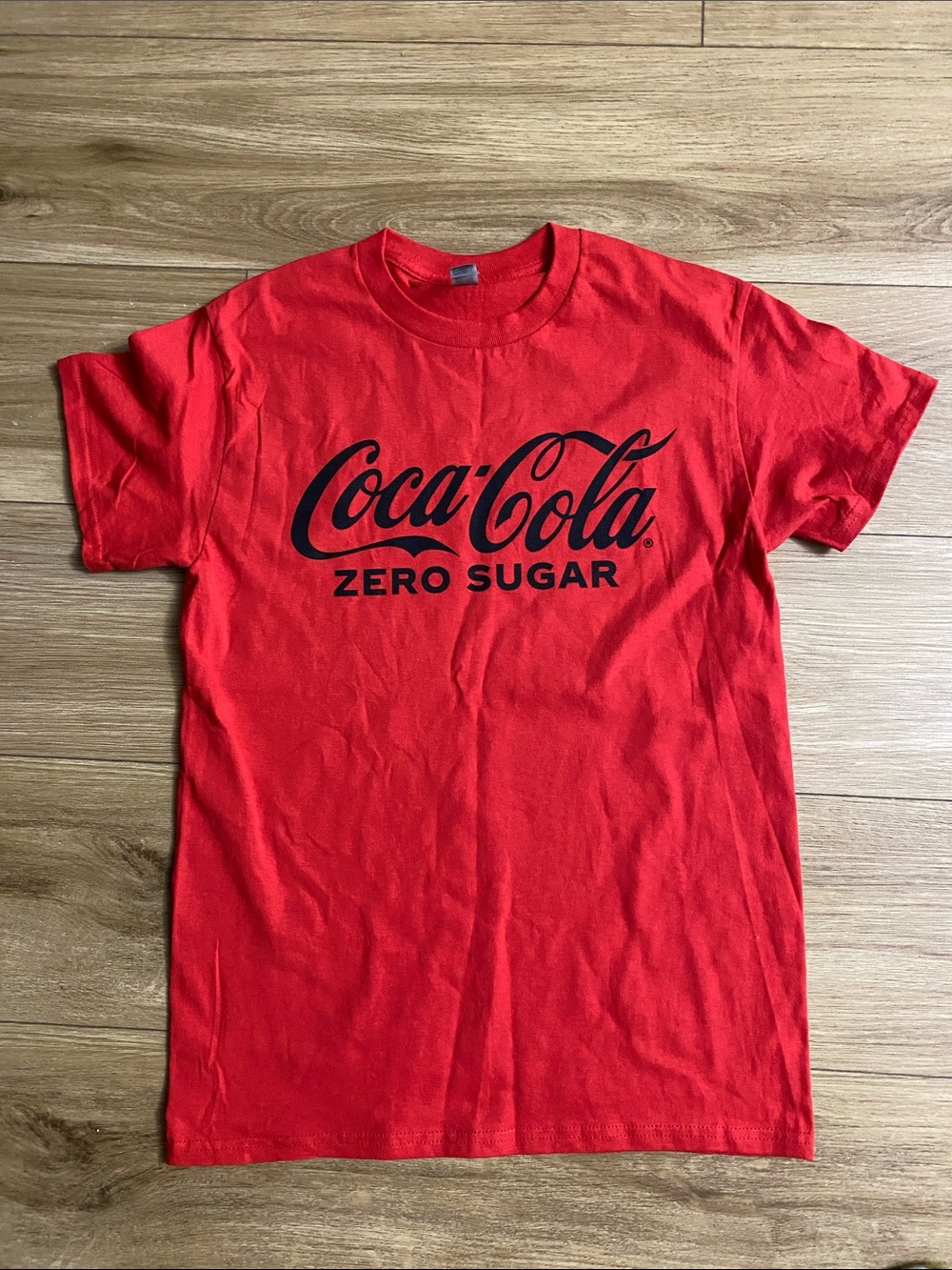 Coca Cola Red T-Shirt with Black "Zero Sugar" Logo